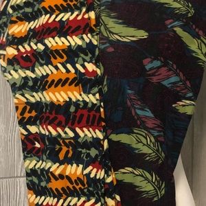 2 pairs LuLaRoe leggings OS